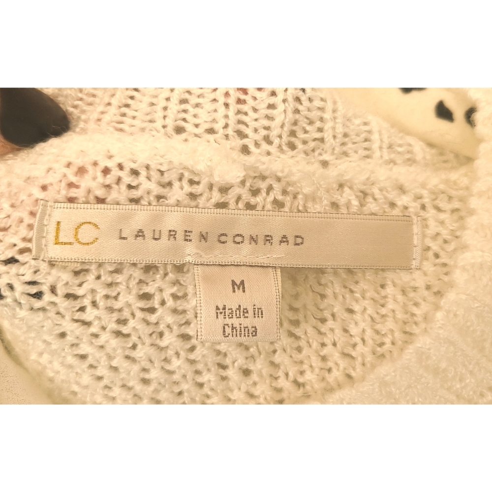 LC Lauren Conrad White Sweater with Bow Detail - Picture 5 of 7